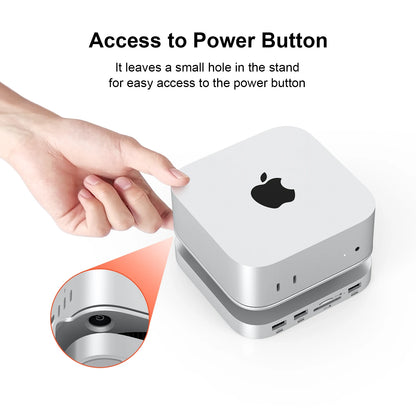 Aluminum Stand Hub for Mac Mini M4/M4 Pro